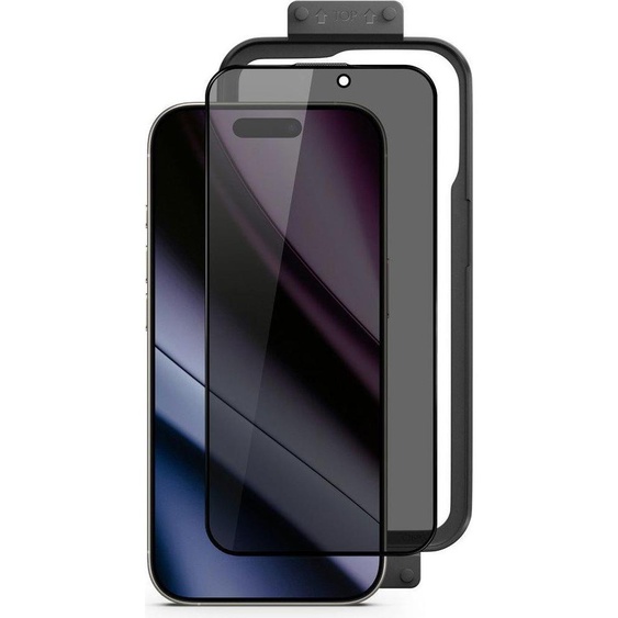 Epico Privacy 3D verre de protection pour iPhone 15/16 avec cadre de montage