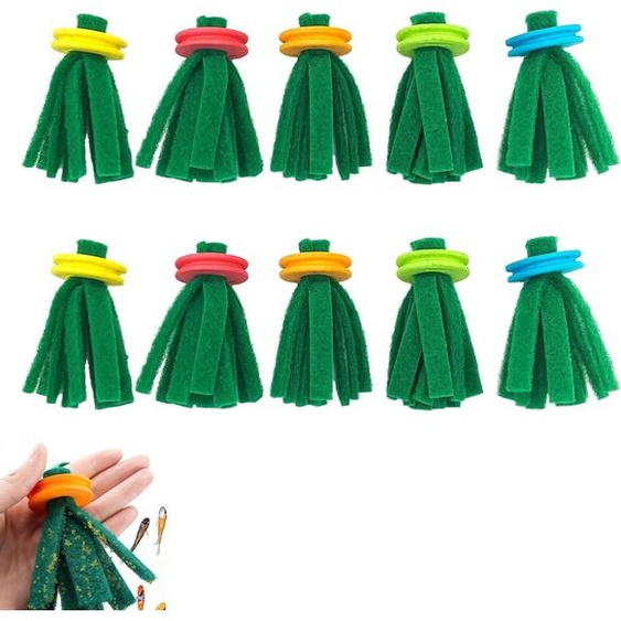 Éponge-mop pour aquarium, lot de 10, multicolore, idéale pour récupérer les œufs de poissons