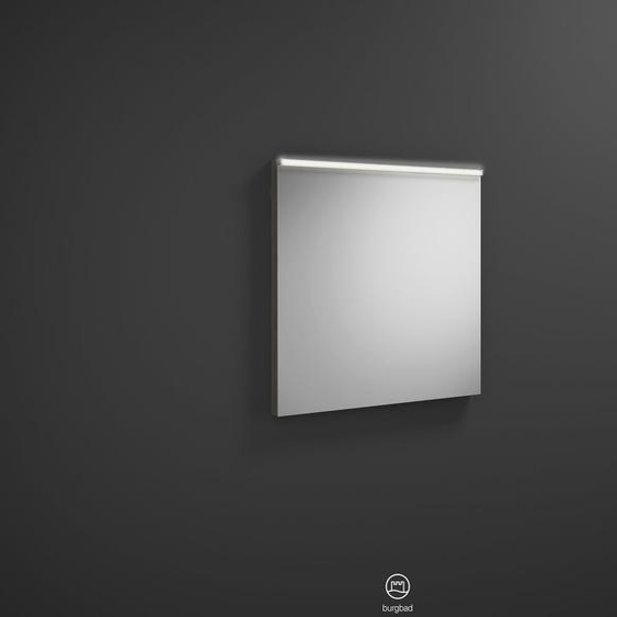 Eqio miroir illuminé SIGZ065F2010 65 x 63,5 x 6 cm, gris brillant, éclairage horizontal à LED Burgbad