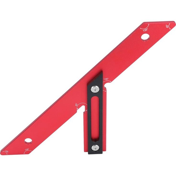 Équerre à 45°-135° pour le travail du bois en alliage daluminium, équerre de menuisier, outil de traçage