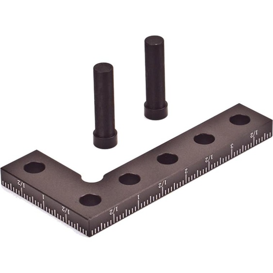 Équerre à 90 degrés en aluminium pour le travail du bois, règle de positionnement pour marquer le centre, outil de menuiserie
