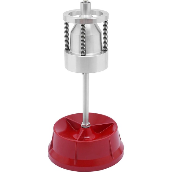 Equilibreur de roue - Manuel - Alliage daluminium - Taille 60,96×29,21 cm - Tige de centrage Ø2,07 cm - Moyeu Ø3,8 cm - Pour voitures et camions légers - Rouge