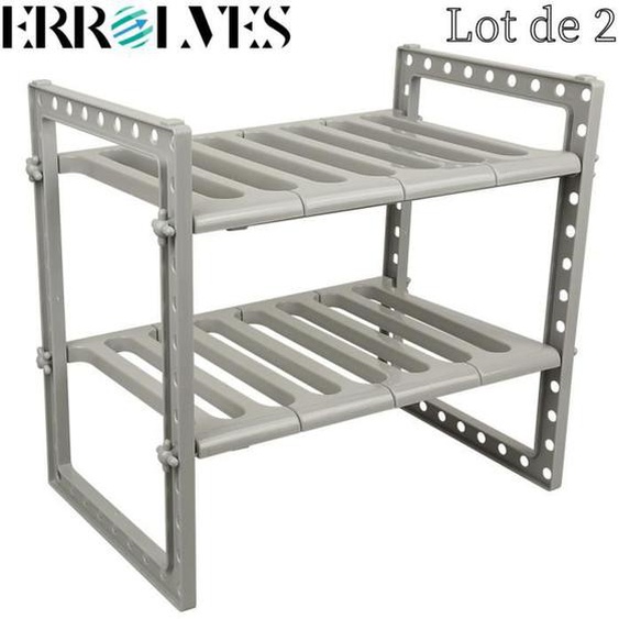 ERROLVES®2pcs Multi-Fonctionnel sous Lévier (2 Niveaux) organiseurs extensibles sous évier,38-70*26*38cm