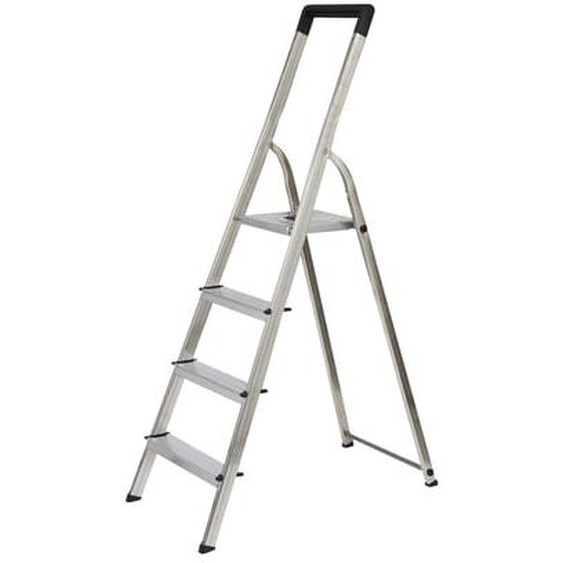 Escabeau ménager de sécurité 4 marches aluminium