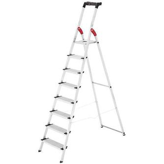 Escabeau pro 8 marches - Hauteur max. de travail 3.72m - Grandes marches XXL - 8818-001