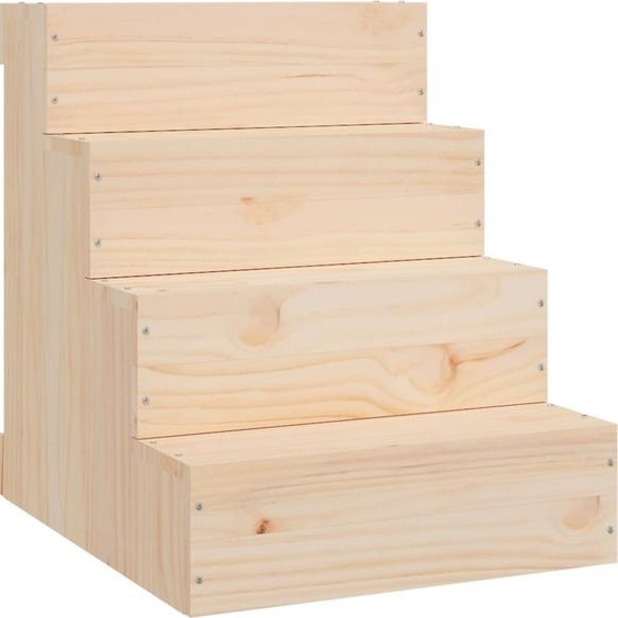 Escalier pour animaux domestiques 40x49x47 cm pin massif