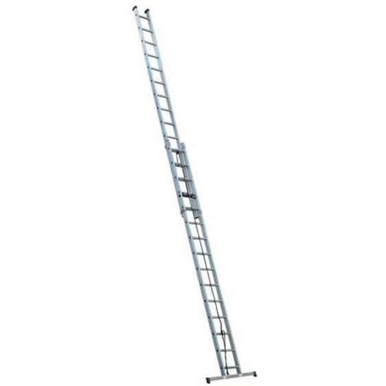 Escalux - Echelle Aluminium semi-pro coulissante à corde 2x15 Haut travail 8 m