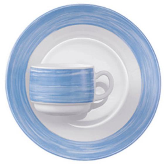 ESMEYER Assiette à dessert BRUSH, 195 mm, bleu/blanc