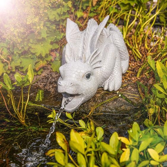 esotec gargouille DRAGON figure de bassin de jardin avec pompe de bassin jeu deau 101655