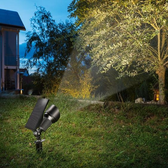 esotec Solar Projecteur de sol Superspot DUO COLOR Aluminium Piquet de terre outdoor 102546