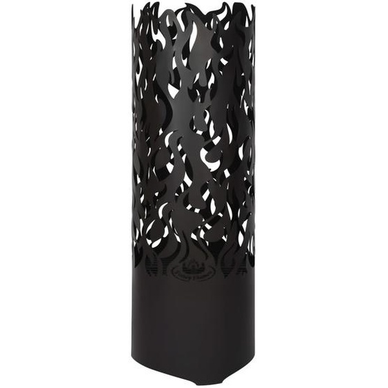 Esschert Design Baril à feu Flames Acier au carbone Noir FF408