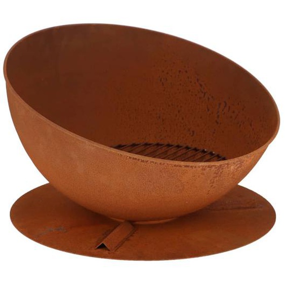 Esschert Design Bol de feu incliné sur disque Rouille