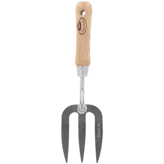 Esschert Design | Fourche à main - Jardinage - Fourche à fleurs - en acier inoxydable - pour le jardin - Fourche à planter - Pratique
