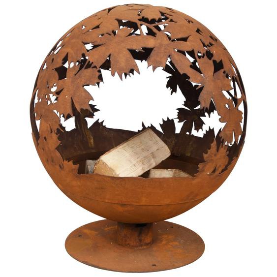 Esschert Design Foyer Design de feuilles Couleur rouille FF293
