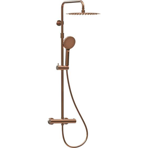 Colonne de douche thermostatique Luisa cuivre brossé - Essebagno