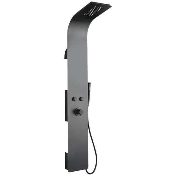 Esseblack and Black panneau de douche mécanique noir Essebagno
