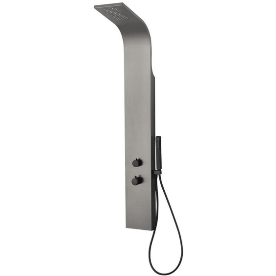 Essegun panneau de douche thermostatique gris gun métal Essebagno