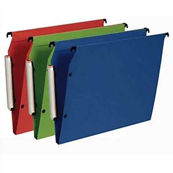 ESSELTE Paquet de 10 dossiers suspendus LMG ARMOIRE en polypro opaque. Fond 15, bouton-pression. Assortis