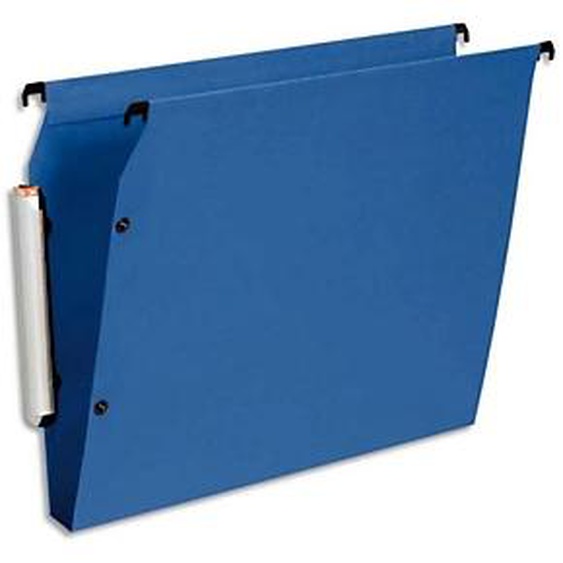ESSELTE Paquet de 10 dossiers suspendus LMG ARMOIRE en polypro opaque. Fond 30, bouton-pression. Bleu
