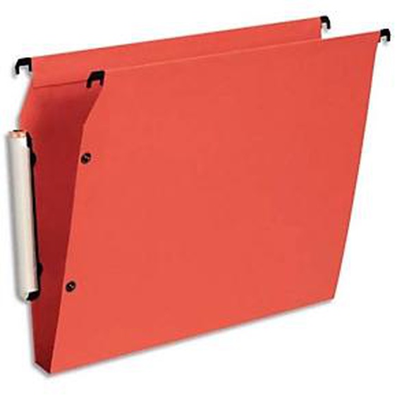 ESSELTE Paquet de 10 dossiers suspendus LMG ARMOIRE en polypro opaque. Fond 30, bouton-pression. Orange
