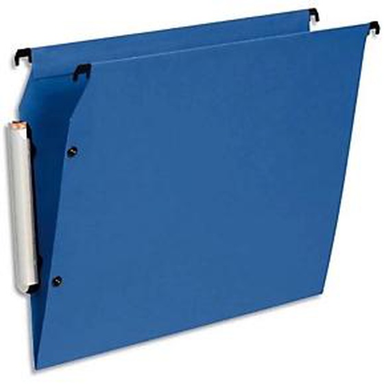 ESSELTE Paquet de 10 dossiers suspendus LMG ARMOIRE en polypro opaque. Fond V, bouton-pression. Bleu