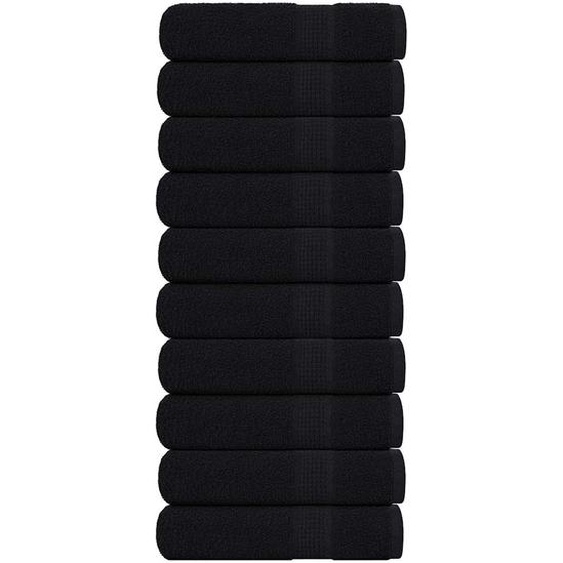 Essuie-mains 10 pcs FROGN noir 50x100 cm 100% coton