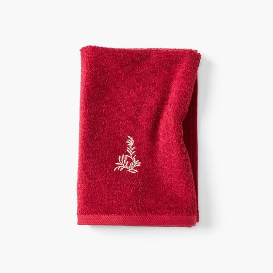 Essuie mains coton Veillée burgundy
