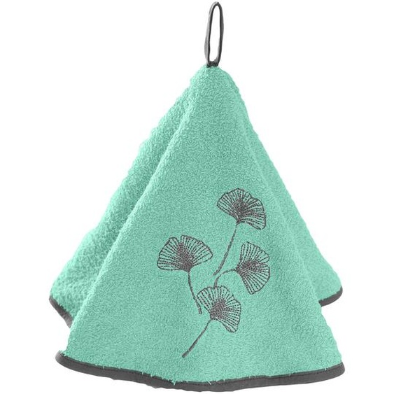 Essuie-mains Éponge Brodé Ginkgo Forme Cloche - Lot De 2 -