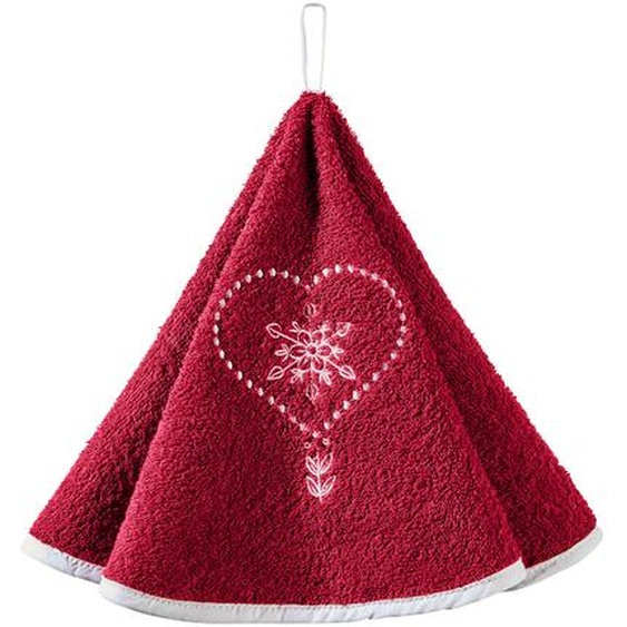 Essuie-mains Éponge Brodée Coeurs Forme Cloche -