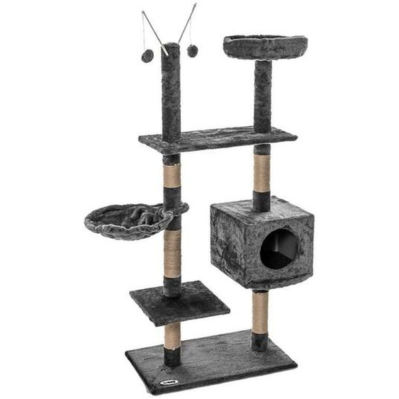 Estexo - Arbre à chat pour chat grimper à un arbre 150 cm Arbre de jeu pour chats Gris