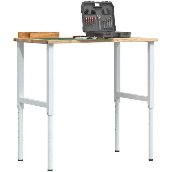 Établi 100x60x(71,5-98) cm bois de chêne massif