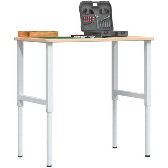 Établi 100x60x(71,5-98) cm bois de chêne massif rectangulaire