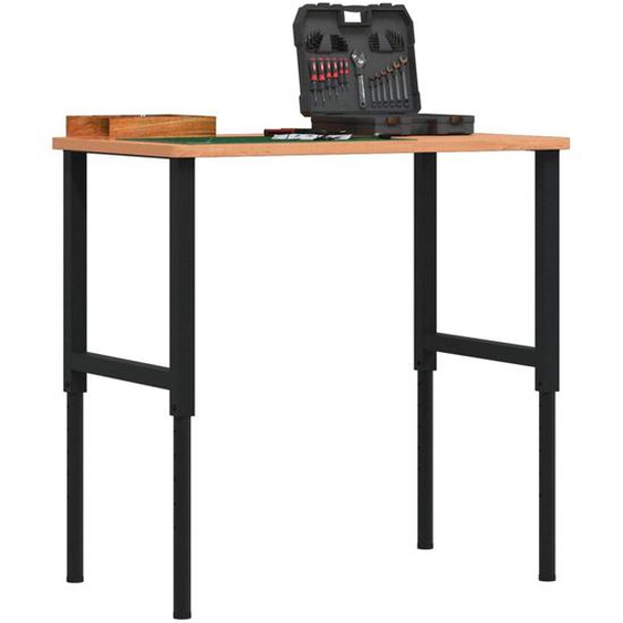 Établi 100x60x(71,5-98) cm bois massif de hêtre rectangulaire