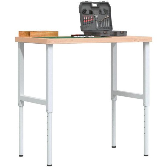 Établi 100x60x(73-99,5) cm bois massif de hêtre rectangulaire