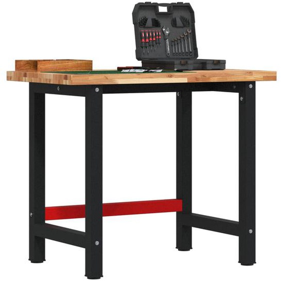 Établi 100x60x83 cm bois massif dacacia rectangulaire