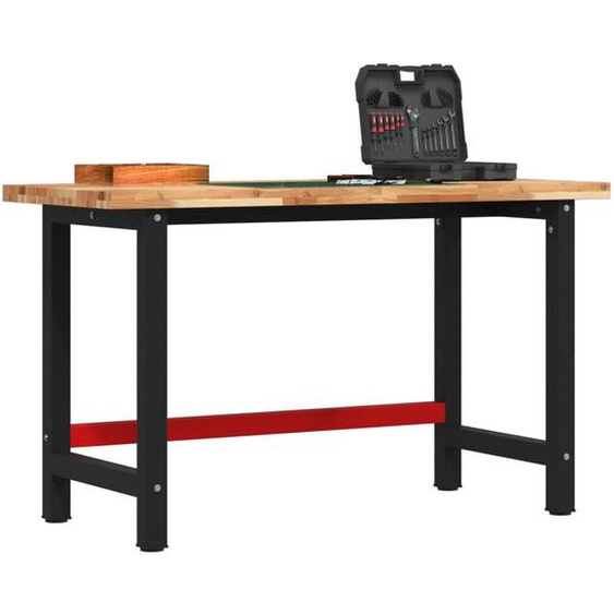 Établi 140x60x83 cm bois massif dacacia rectangulaire