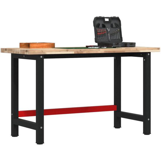 Établi 140x60x83 cm bois massif dacacia rectangulaire