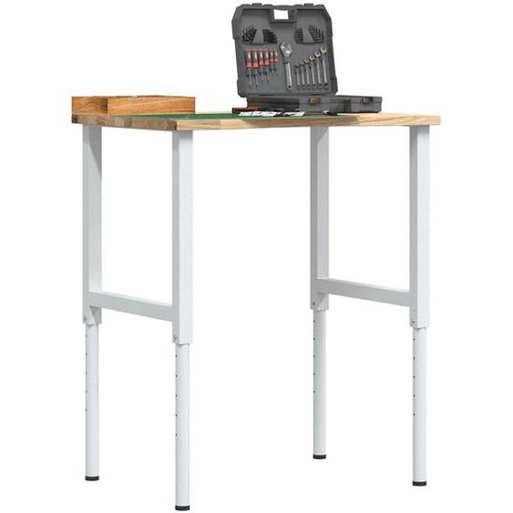 Établi 80x60x(71,5-98) cm bois de chêne massif