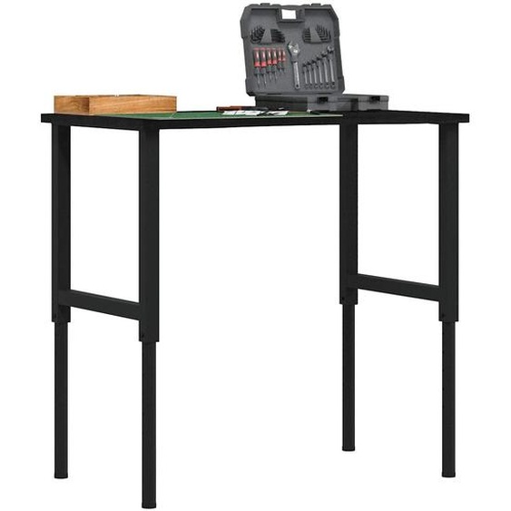 Établi marron foncé 100x60x(71,5-98) cm bois de chêne massif