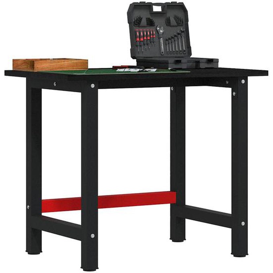 Établi marron foncé 100x60x81,5 cm bois de chêne massif