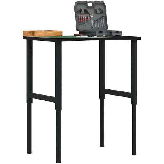 Établi marron foncé 80x60x(71,5-98) cm bois de chêne massif