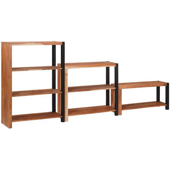 Étagère 3 pcs Marron 80 x 30 x 110 cm Bois dAcacia Massif