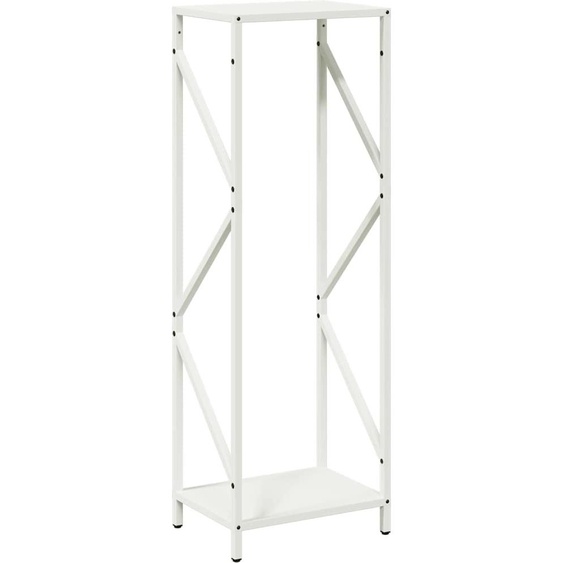 Portant de bois chauffage blanc 34x25x100 cm