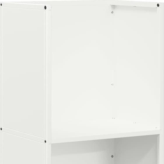 Étagère à bois de chauffage Blanc 40x30x80 cm Acier laminé à froid