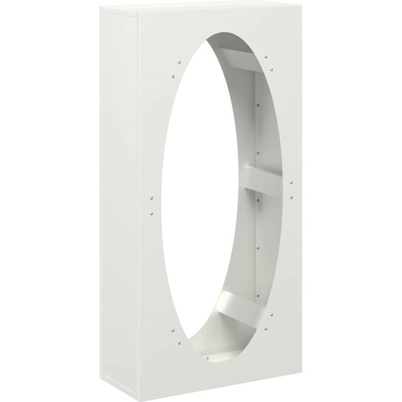 Étagère à bois de chauffage Blanc 50x23x100 cm Acier laminé à froid