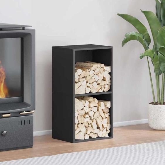 Étagère à bois de chauffage Noir 40x30x75 cm Acier laminé à froid