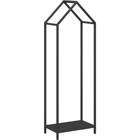 Portant de bois chauffage noir 40x25x120 cm