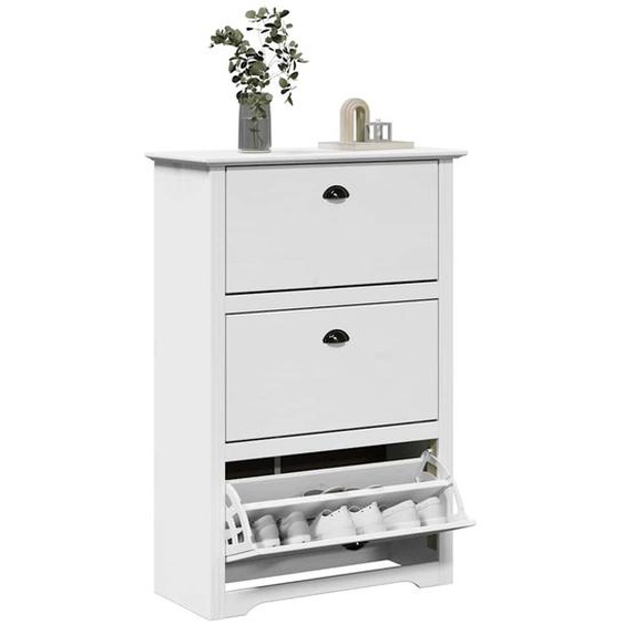 Étagère à chaussures BODO blanc 80x35x118 cm