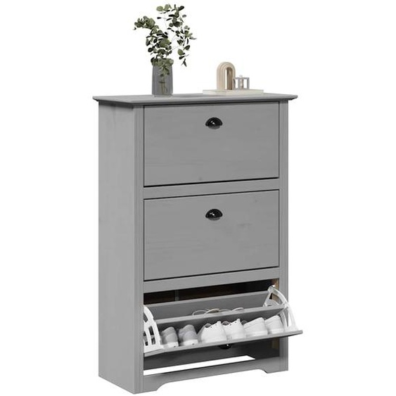 Étagère à chaussures BODO gris 80x35x118 cm