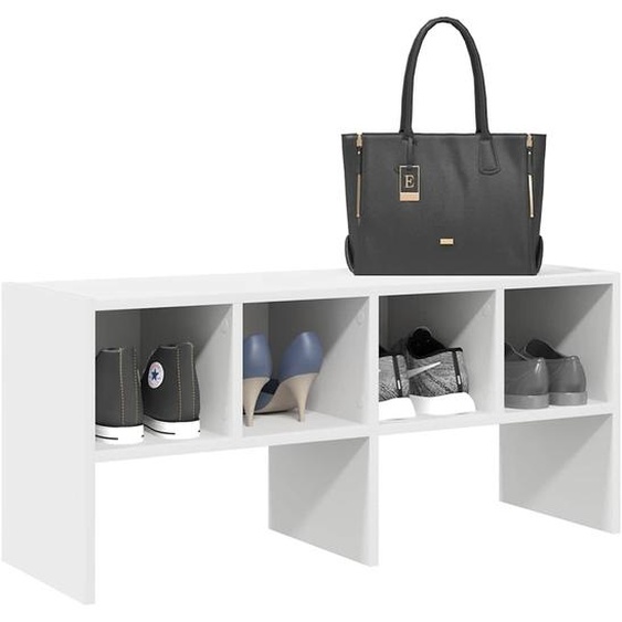 Étagère à chaussures empilable blanc 89,5x30x40 cm